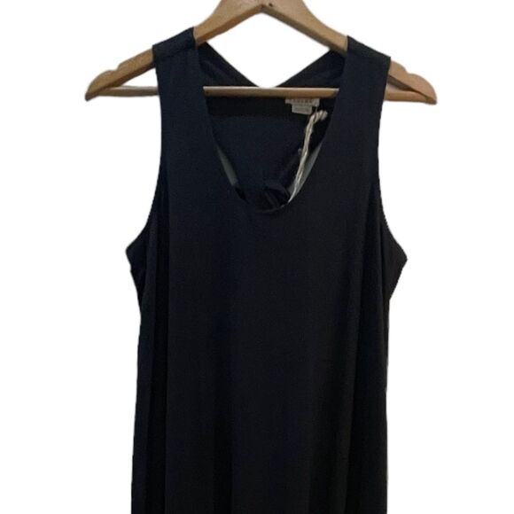 Anama Evereve Twisted Back Side Slits Maxi Black Dress Size‎ L NEW Beachy - Picture 2 of 10